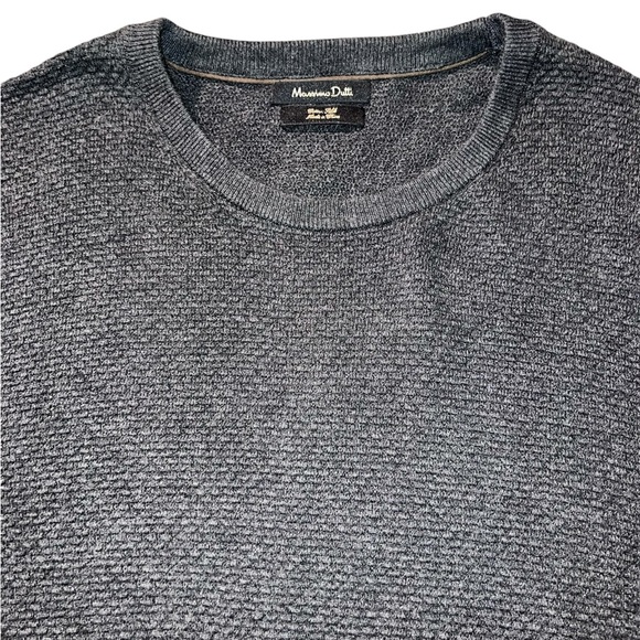 MASSIMO DUTTI Men Round Neck Cotton Silk Jumper Pullover Sweater